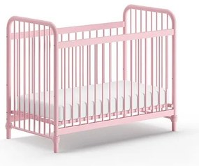 Pătuț roz din metal 60x120 cm BRONXX – Vipack