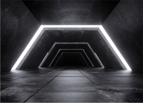 Tablou pe sticlă - Tunel futurist (70x50 cm)