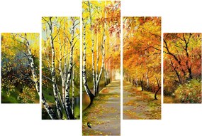 Tablou - Alee romantică de-a lungul apei, pictură în ulei (150x105 cm)