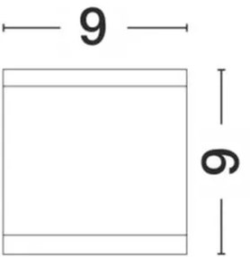 Spot aplicat de exterior IP54 CERISE gri 9cm NVL-9020061
