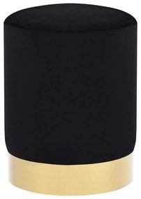 249839 vidaXL Taburet, negru și auriu, catifea