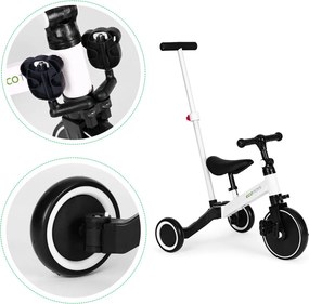 Triciclu cu trei roți cu mâner de împins 2 în 1