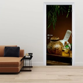 Fototapet pentru ușă - SPA ustensile (95x205cm)