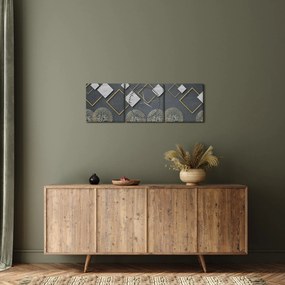 Tablou cu abstracție (cu ceas) (90x30 cm)