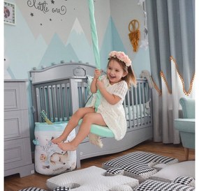 Leagan din lemn si spuma pentru copii RingSwing by BabySteps, Catifea Velvet Mint