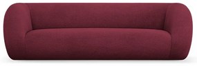 Canapea burgundy cu tapițerie din stofă bouclé 230 cm Essen – Cosmopolitan Design