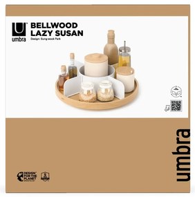 Organizator de baie în culoare naturală din lemn Bellwood – Umbra