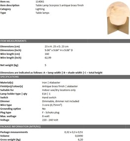 Veioza design elegant LUX Scorpios S 114061 HZ