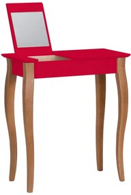 Masă de toaletă cu oglindă Ragaba Lillo, lățime 65 cm, roșu