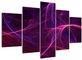Tabloul abstract cu linii curbe (150x105 cm)