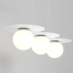 Lustră suspendată pe cablu FLAT 3xE27/15W/230V albă