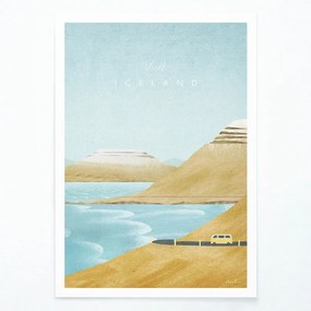 Poster Travelposter Iceland, 30 x 40 cm