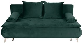 Canapea extensibila Sofie Lux, 203x92x86 cm, 3 locuri, lada pentru depozitare, verde pin