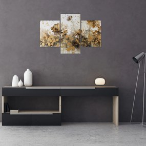 Tablou - pictură abstractă florală (90x60 cm)