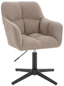 HR550CROSS Scaun Latte Boucle cu Bază Neagră