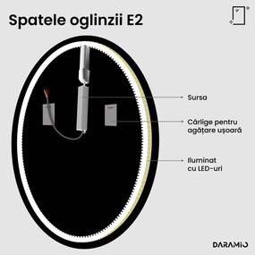Oglindă rotundă cu iluminare LED E2