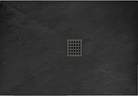 Cadita dus dreptunghiulara Rea Rock 80x100 negru