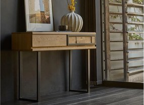 Masă lemn masiv de Toaletă Prime Personalizabilă, 80 × 35.5 × 120 cm - Tabac