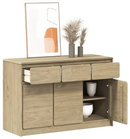 vidaXL Dulap &quot;SAUDA&quot;, stejar, 114x43x75,5 cm, lemn masiv de pin