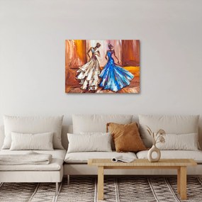 Tablou - Dansatoare, pictură în ulei (70x50 cm)