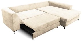 Colțar extensibil LAGOA, formă în L, cu spațiu de depozitare, dreapta, bej/maro