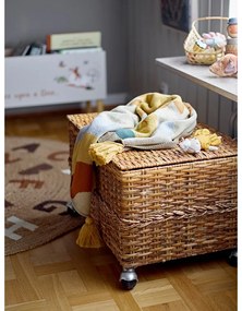 Covor în culoare naturală rotund din iută ø 130 cm Dinne – Bloomingville Mini