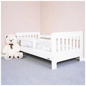 New Baby Pat pentru copii cu barieră Erik alb ,160 x 80 cm
