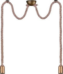 Lustră alămie ø 12 cm Rope – Trio