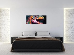 Tablou - Dinozaur, pictură (120x50 cm)