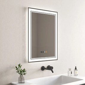 Oglinda cu iluminare si dezaburire Inter Ceramic 50x70 cm forma dreptunghiulara