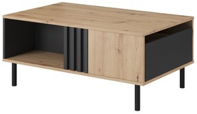 Măsuță de cafea Madeira F (Stejar artisan + antracit Negru). 1071366