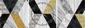 Tablou - Decor texturat (cu ceas) (90x30 cm)