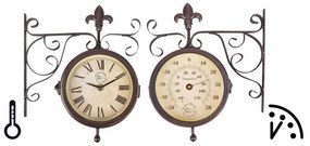 Set ceas și termometru pentru grădină Esschert Design Rustic