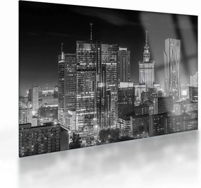Tablou pe sticlă - Alb și negru New York (70x50 cm)