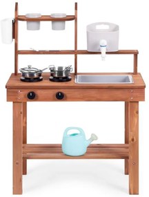 Bucătărie pentru copii din lemn de brad + accesorii