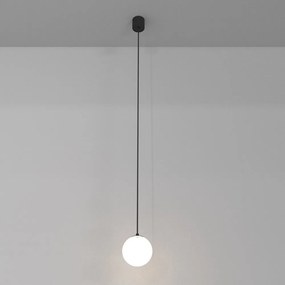 Pendul LED design tehnic Luna negru, 3000K