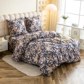 Lenjerie din microfibra FLORVINA bej Dimensiune lenjerie de pat: 2 buc 70 x 90 cm | 200 x 220 cm