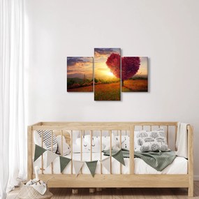 Tablou cu copaci în forma de inimă (90x60 cm)