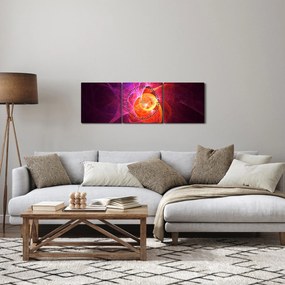Tabloul modern abstract (cu ceas) (90x30 cm)