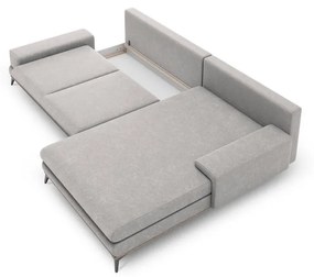 Colțar extensibil cu șezlong pe partea dreaptă Windsor &amp; Co Sofas Planet, gri deschis