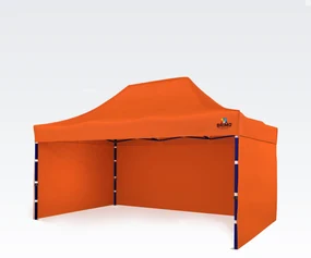 Cort evenimente 3x4,5m - cu 3 pereți - Portocaliu