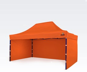 Standuri de vânzare 3x4,5 m cu 3 pereți | Asamblare rapidă, 12,5 m² - cu 3 pereți - Portocaliu