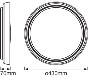 Ledvance - Lumină de plafon cu LED-uri de tip SMART + PLATE LED/24W/230V Wi-Fi