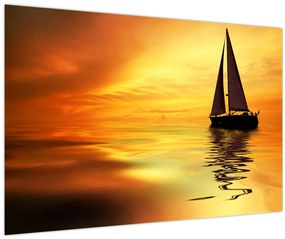 Tablou - Sailboat la apus de soare (90x60 cm)