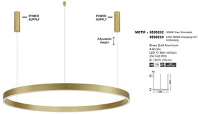 Lustra LED dimabila design circular MOTIF D-120cm