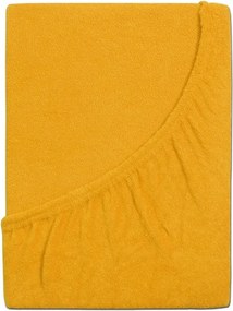 Cearsaf frote pentru patut copii PREMIUM 60x120 cm galben-portocaliu