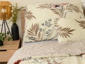 Lenjerie de pat reversibila DUO SENSE SANDORA crem + fata de perna 40x50 cm GRATUIT Dimensiune lenjerie de pat: 70 x 90 cm | 140 x 200 cm