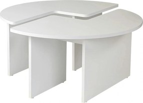 Masuta cafea MOIRA, alb natural, PAL, 90x90x41 cm