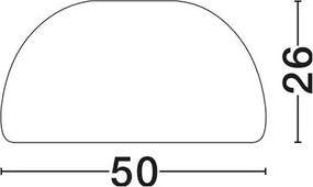 Lustra aplicata tavan cu textura granulata Davo 50cm, gri piatra