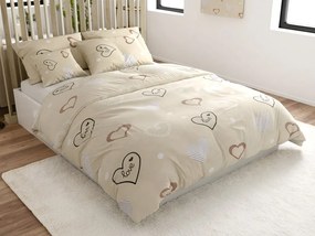 Lenjerie de pat din bumbac DEAMON POLY bej Dimensiune lenjerie de pat: 70 x 90 cm | 140 x 200 cm